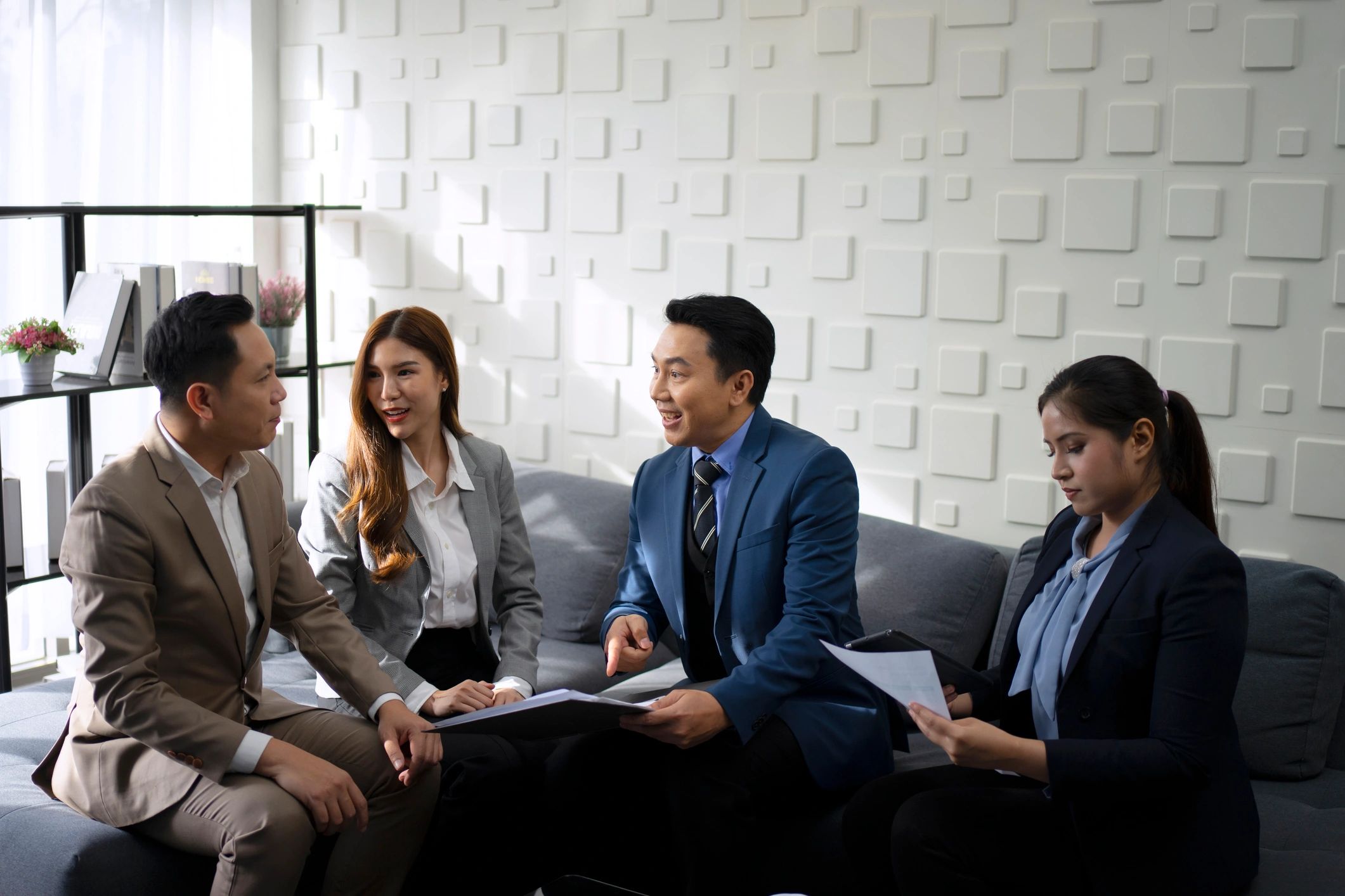 Business consultation meeting in a professional office